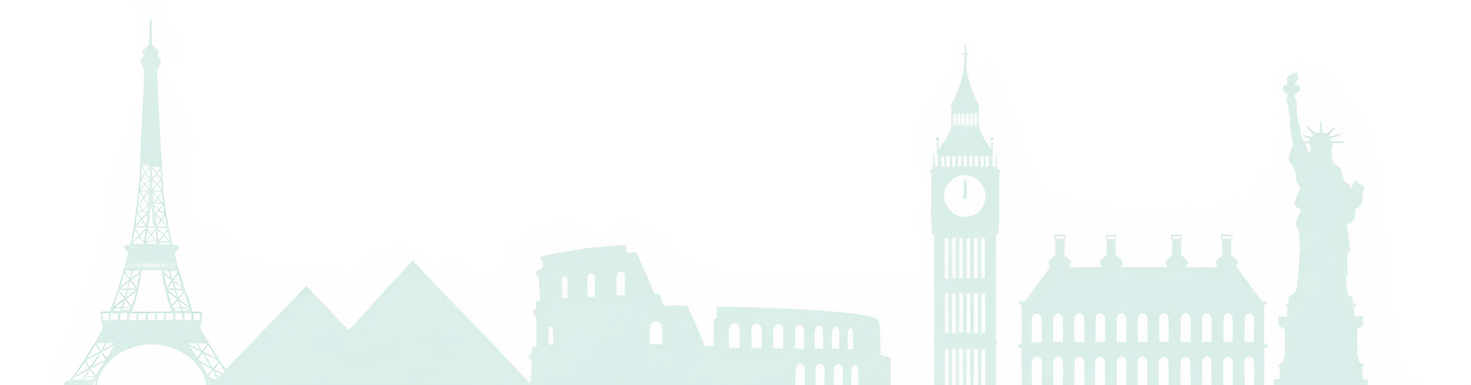 World landmarks silhouette